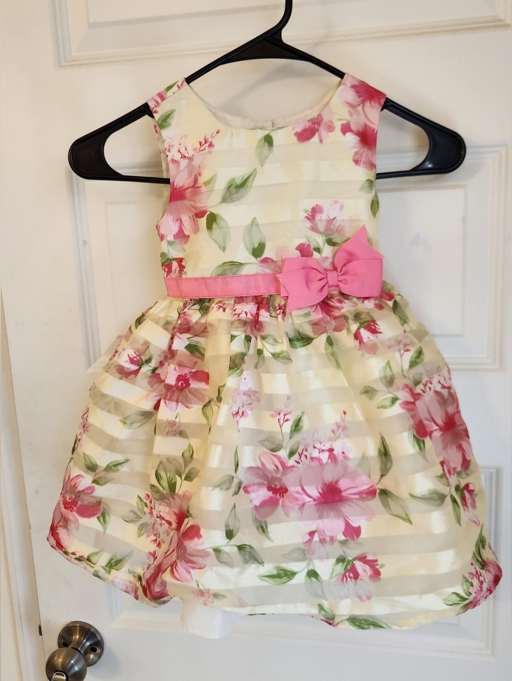 Jona Michelle Girls Yellow Floral Special Occasion Formal Dress Size 2t #Z1178